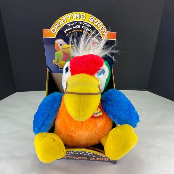 Vintage Toucan Bird Plush Talks Back with Noise Sensor - Picture 1 of 11